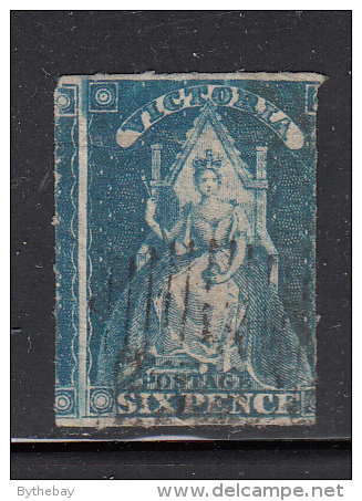 Victoria Used Scott #30 6p Victoria, Rouletted - Oblitérés