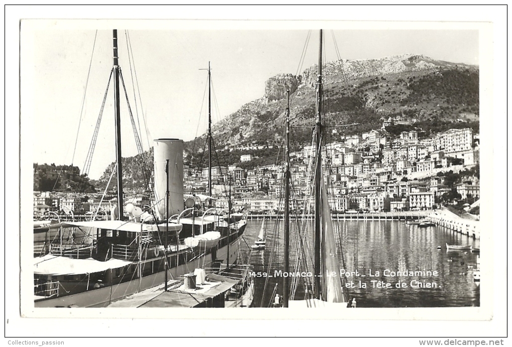 Cp, Monaco,Le Port, La Condamine Et La Tête De Chien - Haven