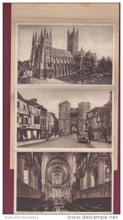 ROYAUME UNI - 091014 - CANTERBURY Dépliant De 6 Vues - Cathedral, The West Gate, The Choir, Mercery Lane, Weaver's House - Canterbury