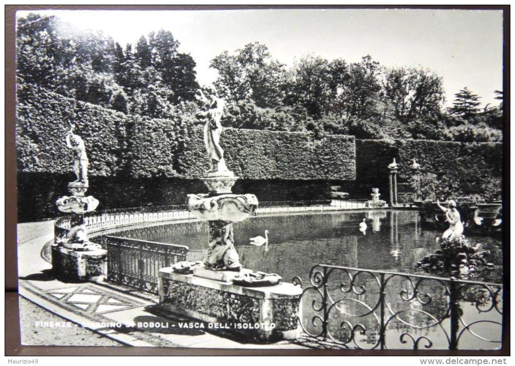 FIRENZE 1963 9 Giu GIARDINO DI BOBOLI - VASCA DELL'ISOLOTTO - CIGNI - Annullo A Targhetta Scrivete Ind. X GALATONE (LE) - Firenze (Florence)