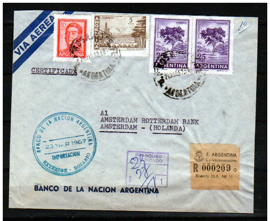 R-cover To Amsterdam 1967 (za217) - Storia Postale
