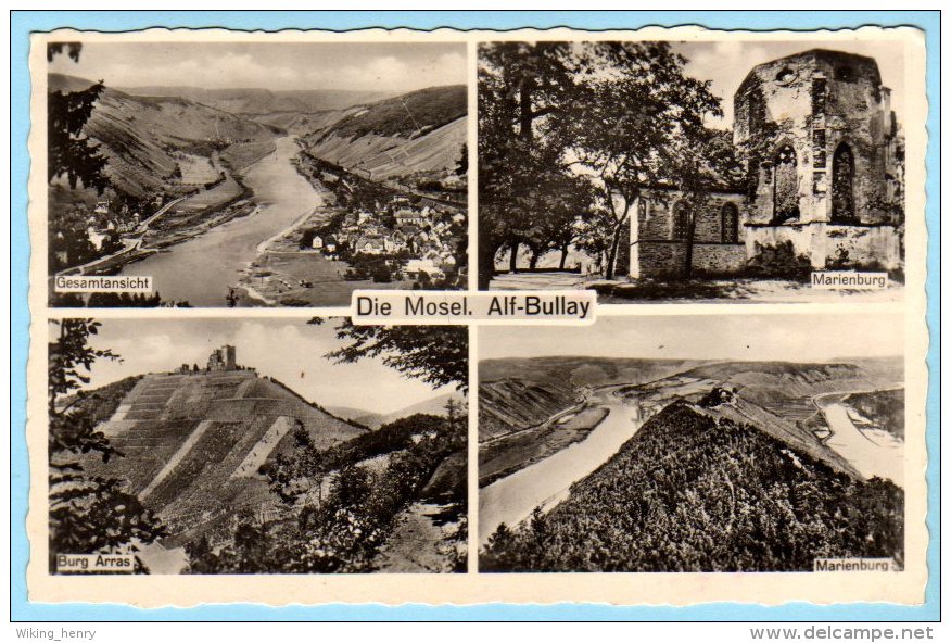 Alf Bullay An Der Mosel - S/w Mehrbildkarte 2 - Alf-Bullay