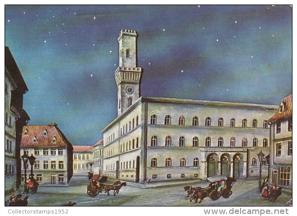 3578- FURTH- CITY HALL, HORSE CARRIAGE, POSTCARD - Fuerth