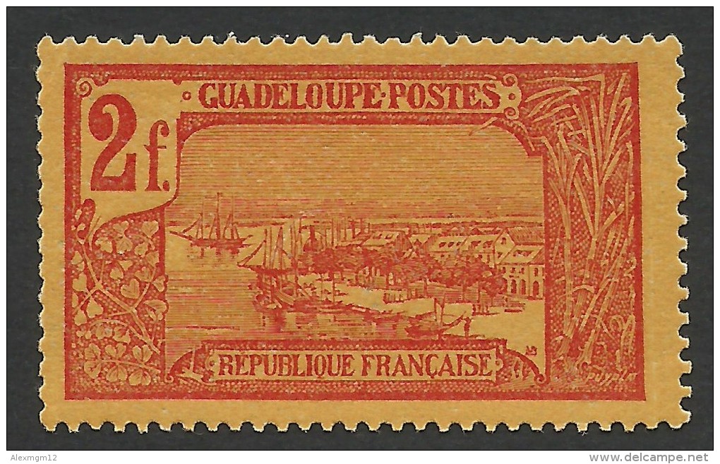 Guadeloupe, 2 F. 1905, Sc # 81, MH - Neufs