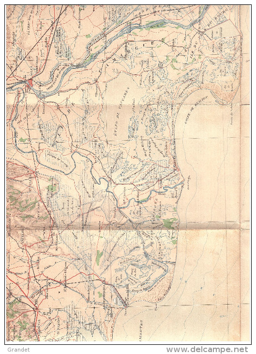 CARTE - TOPOGRAPHIQUE - SETE - MONPELLIER - FRONTIGNAN - SAINT MARTIN DE CRAU - CAMARGUE - AERODROMES - 1939 - ISTRES - - Cartes Topographiques