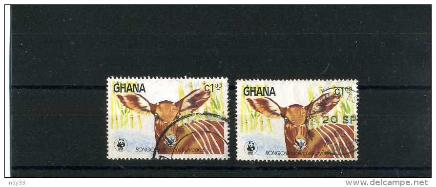 - GHANA . TIMBRES WWF SUR LES ANTILOPES  . OBLITERES . - Used Stamps