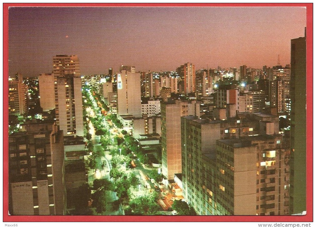 CARTOLINA VG BRASILE - GOIANIA - Avenida Goias - Notturno - 10 X 15 - ANN.  GOIANIA 2001 - Goiânia