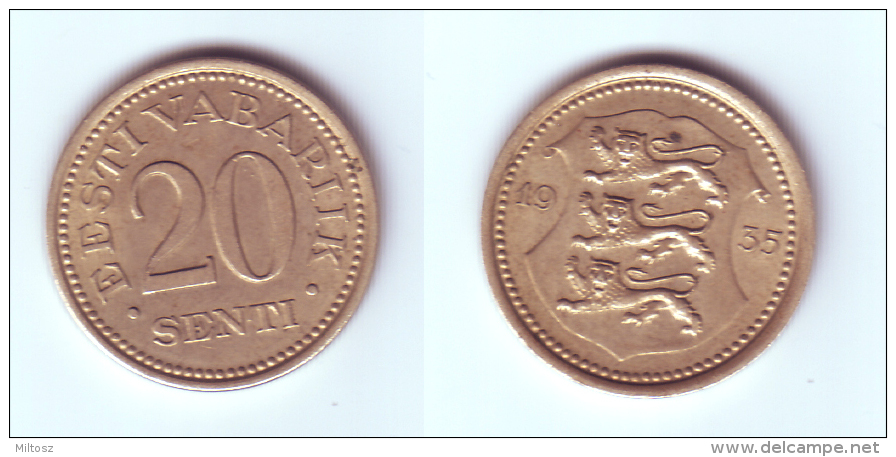 Estonia 20 Senti 1935 - Estonie