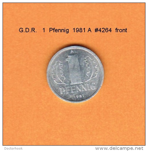 G.D.R.   1  PFENNIG  1981 A   (KM # 8.2) - 1 Pfennig