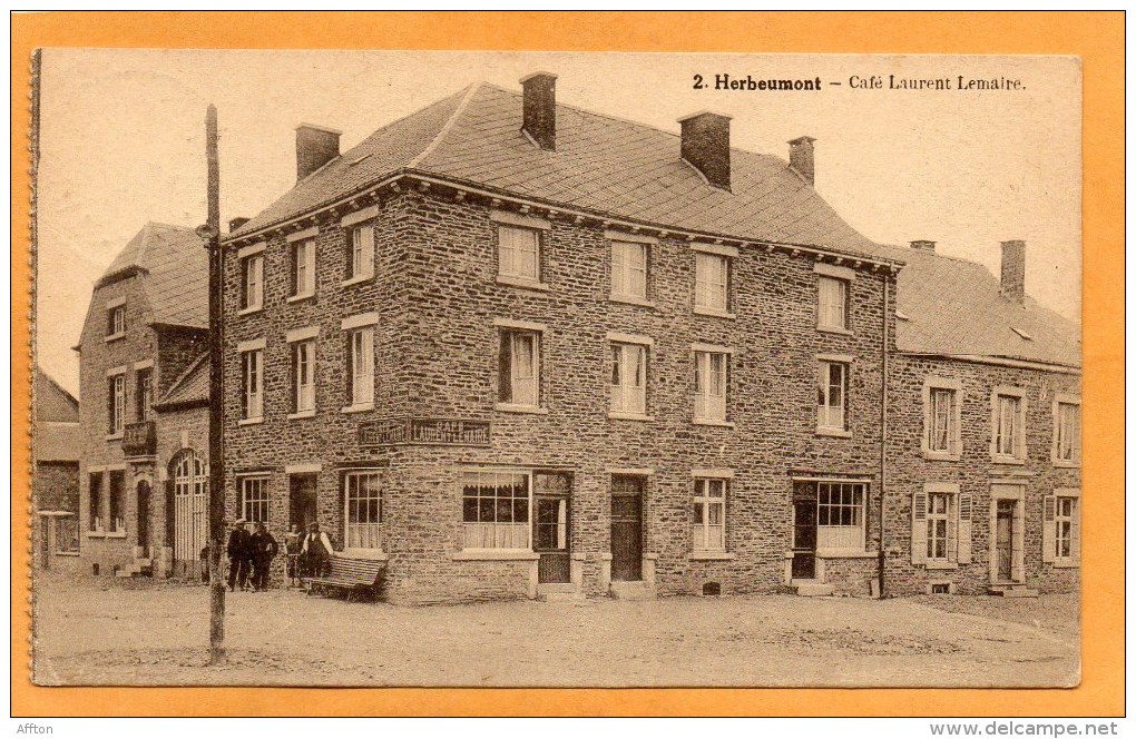 Herbeumont Cafe Laurent Lemaire 1920 Postcard - Herbeumont