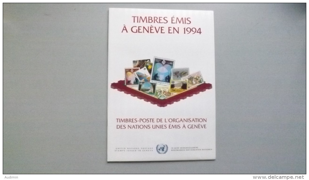 UNO-Genf 243/4, 249/60 Souvenir-Folder 1994 Oo/used, Jahreszusammenstellung 1994 - Used Stamps