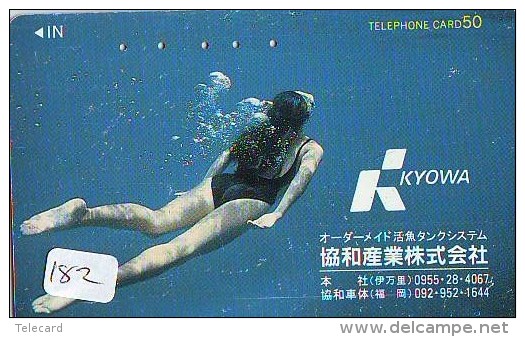 Télécarte JAPON * Plongée (182)  Phonecard JAPAN DIVING * CORAUX * CORAL * TAUCHEN * DUIKEN * OPENWATERDIVING PADI - Sport