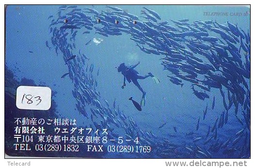 Télécarte JAPON * Plongée (183)  Phonecard JAPAN DIVING * CORAUX * CORAL * TAUCHEN * DUIKEN * OPENWATERDIVING PADI - Sport