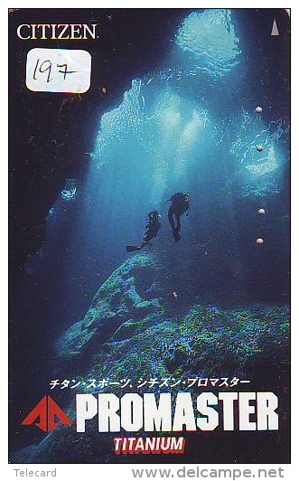 Télécarte JAPON * Plongée (197)  Phonecard JAPAN DIVING * CORAUX * CORAL * TAUCHEN * DUIKEN * OPENWATERDIVING PADI - Sport