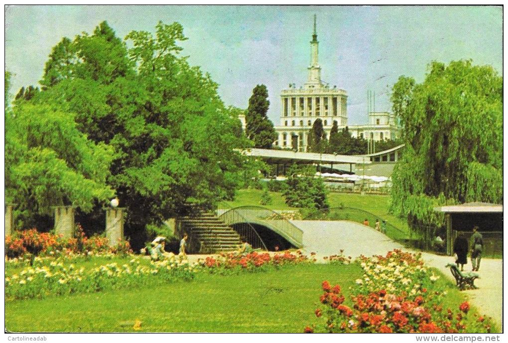 [DC5580] CARTOLINA -BUCARESTI (BUCAREST ROMANIA) PARCUL HERASTRAU - VIAGGIATA 1970 - Old Postcard - Rumänien