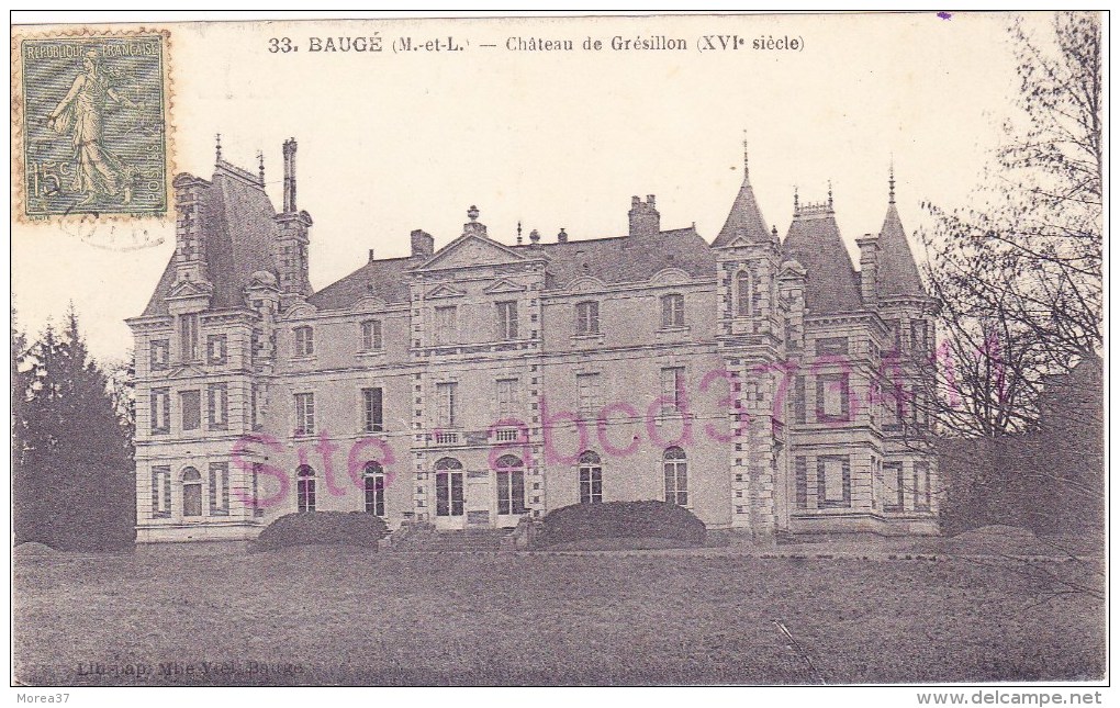 BAUGE Château De Grésillon (XVIe Siècle) - Autres & Non Classés