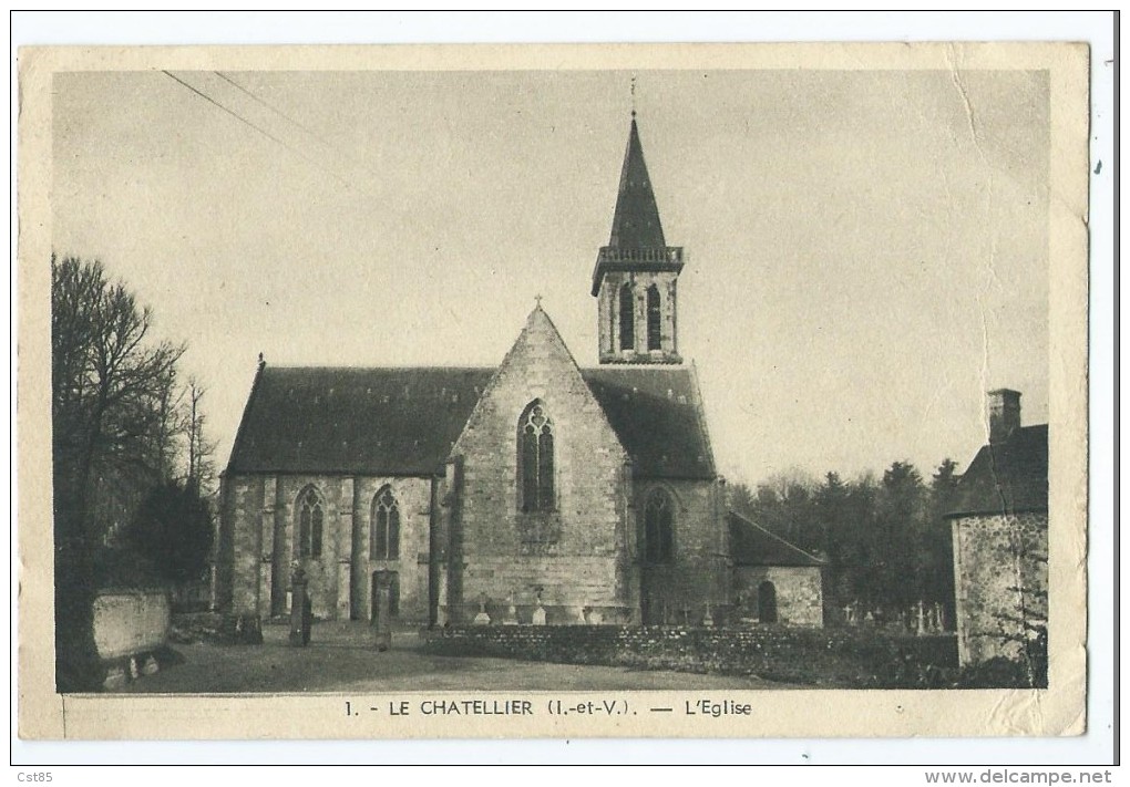 Carte Postale - Le Chatellier - L´Eglise - Le Châtellier