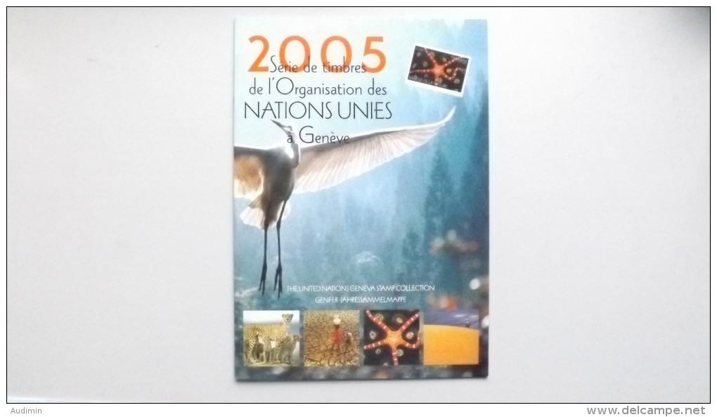 UNO-Genf 508/9, 514/9, 526/9, Bl. 20 Souvenir-Folder 2005 **/mnh, Jahreszusammenstellung 2005 - Neufs