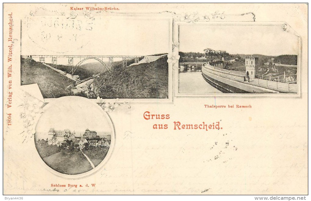 Remscheid - ** Gruss Aus Remscheid ** - Cpa 3 Vues - Voir 2 Scans. - Remscheid