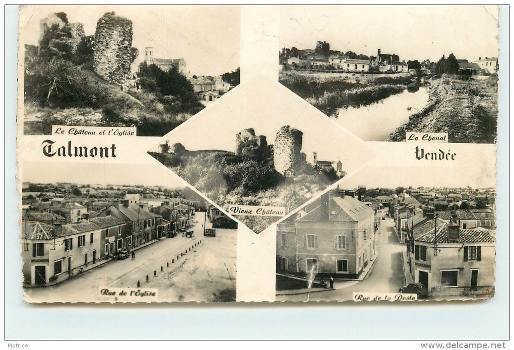 TALMONT  - Carte Multivues De La Ville.(carte Vendue En L'état) - Talmont Saint Hilaire