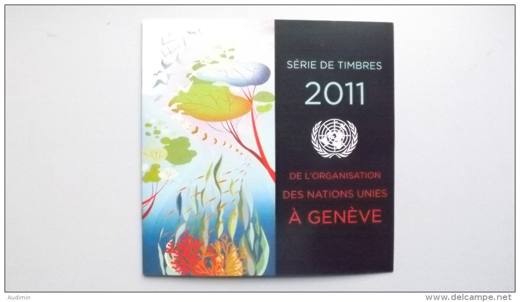 UNO-Genf 741/2, 751/73, 778/9 Souvenir-Folder 2011 **/mnh, Jahreszusammenstellung 2011 - Ungebraucht