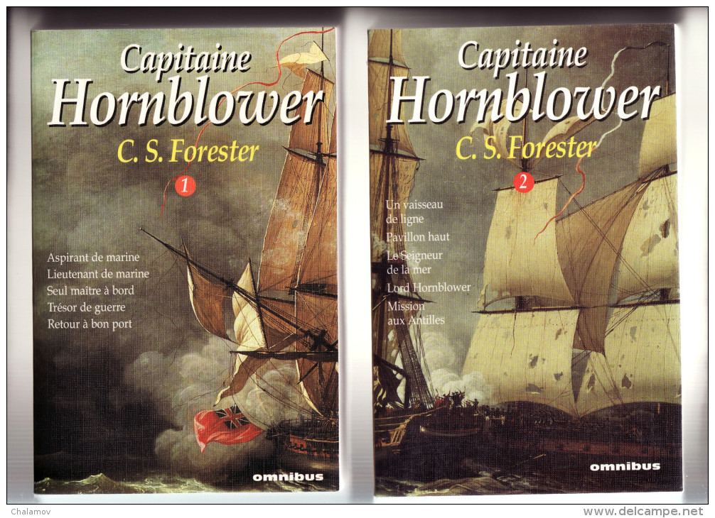 Capitaine  HORNBLOWER  ( 2 Tomes ) De Cecil Scott FORESTER    - Edition " OMNIBUS "  1995 - - Adventure