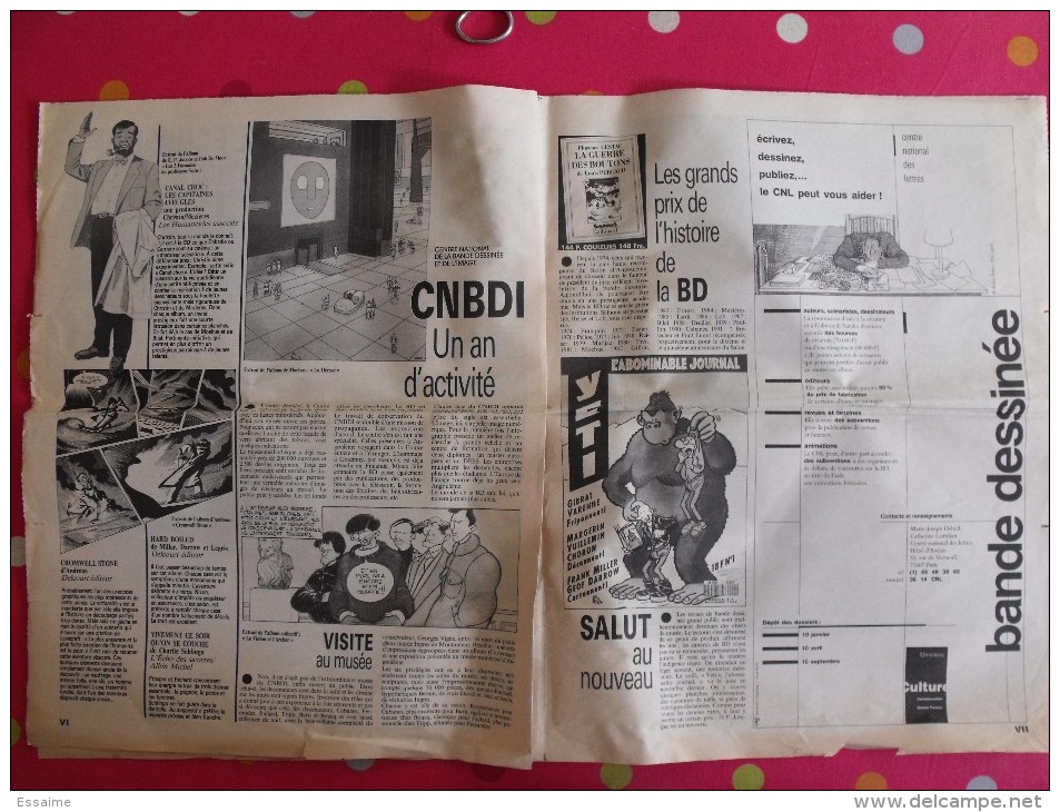 Le Quotidien De Paris. Supplément Spécial Salon BD Angoulême 1991. 8 Pages. Cabanes Goscinny, Bilal , Mézières - Archivio Stampa