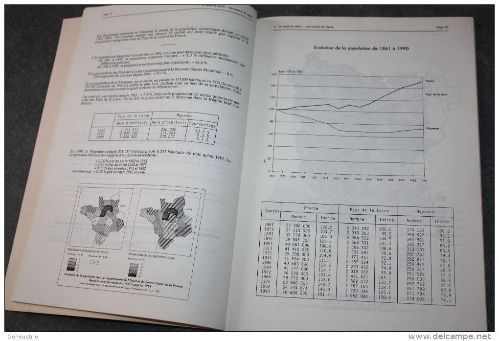 Revue 1991 "La Mayenne Et Sa Démographie" Mayenne - Laval - Maine - Centre - Val De Loire