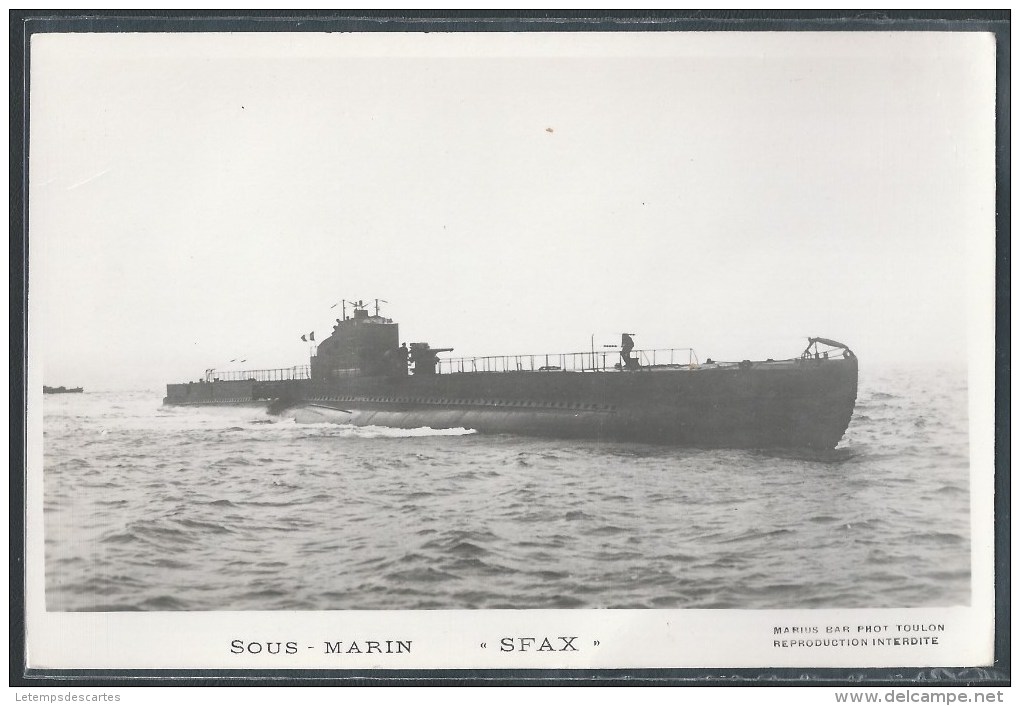 - PHOTO BATEAUX - Sous-Marin Sfax - Unterseeboote