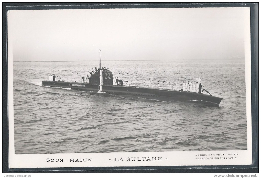 - CARTE PHOTO BATEAUX - Sous-Marin La Sultane - Unterseeboote