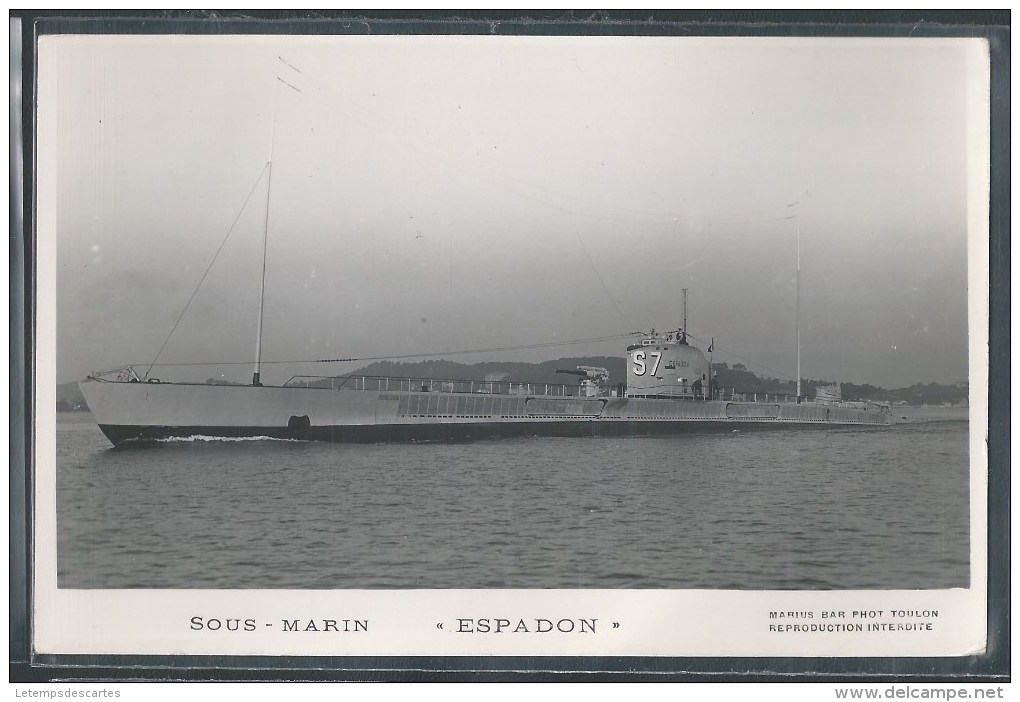 - PHOTO BATEAUX - Sous-Marin Espadon - Unterseeboote