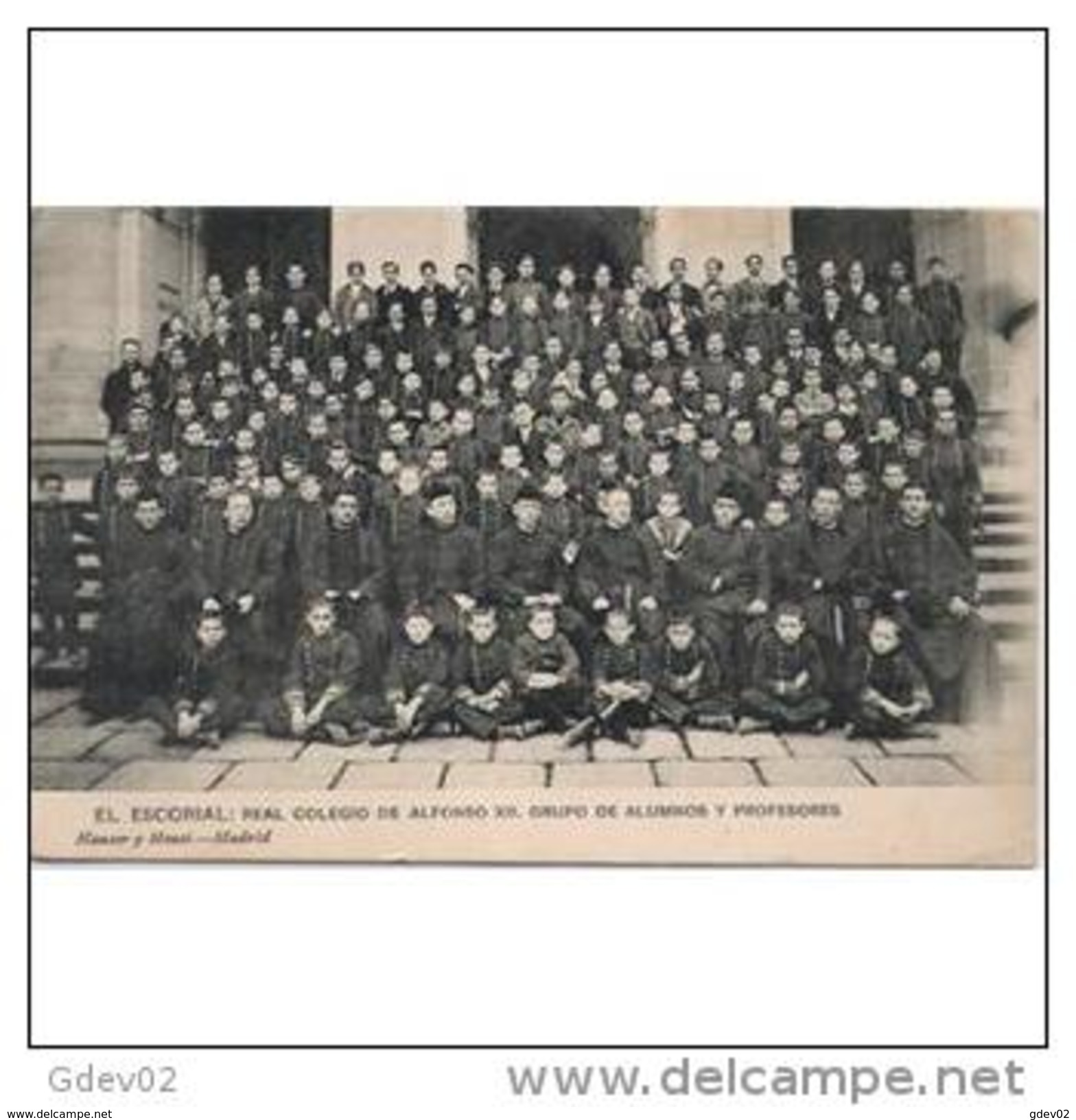 ITLATP1329C-LFTD3710TNISC Tarjeta Postal De ESPAÑA.Foto De Curso.Escuela.Real Colegio De ALFONSO Xll.EL ESCORIAL.MADRID - Otros & Sin Clasificación