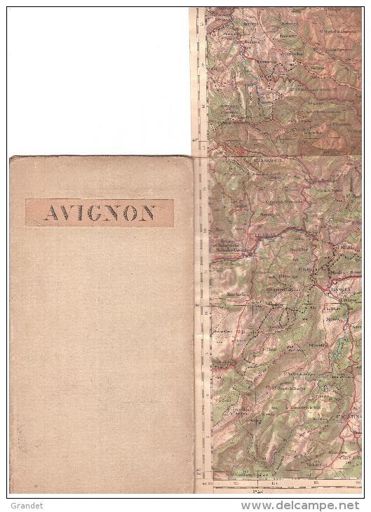 CARTE - TOPOGRAPHIQUE - AVIGNON - NIMES - ANDUZE - FLORAC - LE VIGAN - PIERRELATTE - UZES - AERODROMES - 1939. - Topographische Karten