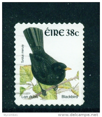 IRELAND  -  2002  Bird Definitives  Euro Currency  Self Adhesive  Blackbird  38c  Used As Scan - Usati