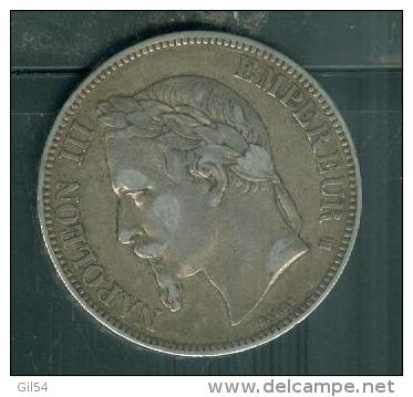 PIECE 5 FRANCS Argent  Atelier B  Napoléon 3   -  Année 1868   - PIA6603 - 5 Francs