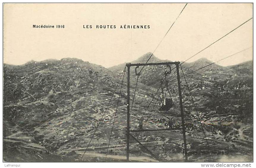 Pays Divers- Macedoine  -ref C816- Macedoine 1916- Les Routes Aeriennes - Telepherique    -carte Bon Etat - - North Macedonia