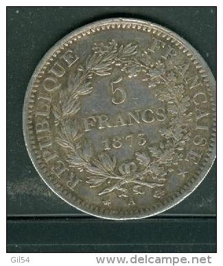 France  5 Francs Argent  Année 1873  - Pia6702 - Sonstige & Ohne Zuordnung