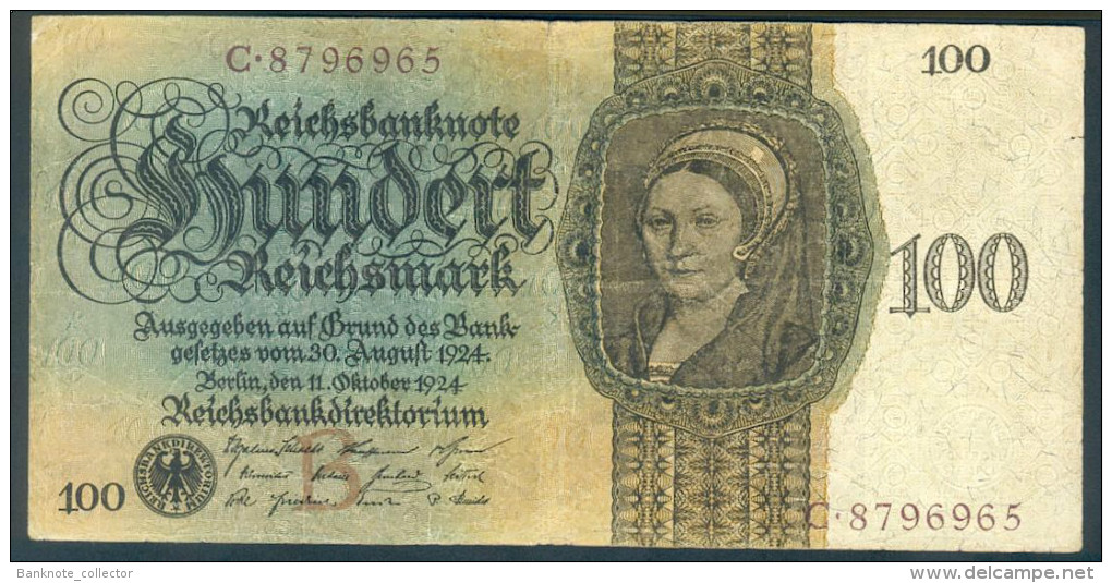 Deutschland, Germany - 100 Mark, Reichsbanknote, Ro. 171 A ,  ( Serie B/C  ) 1924 ! - 100 Reichsmark