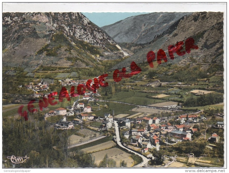 09 -  LES CABANNES - VUE GENERALE AERIENNE DE VERDUN ET LA VALLEE DE L' ARIEGE - Varilhes