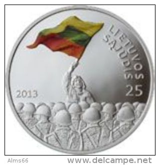 Lithuania 50 Litu 2013 PROOF Silver Ag "Lithuanian Sajudis" - Lithuania