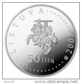 Lithuania 50 Litu 2008 PROOF Silver Ag "Lithuanian Nature" - Litouwen