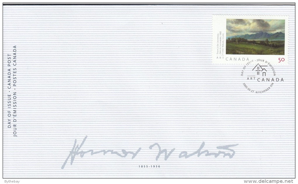 Canada FDC Scott #2109 50c 'Down In The Laurentides' By Homer Watson - Art Canada - 2001-2010