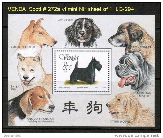 VENDA   Scott  # 272a**  VF MINT NH SHEET Of 1 - Venda