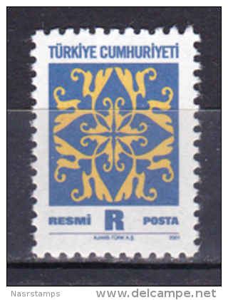 Turkey 2001 ( Official ) - MNH (**) - Timbres De Service