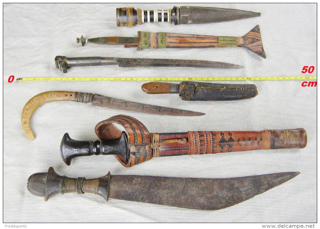 Lot Couteau Ancien Ethnique Africain Arabe Oriental Antique Ethnic Knife - Armes Blanches