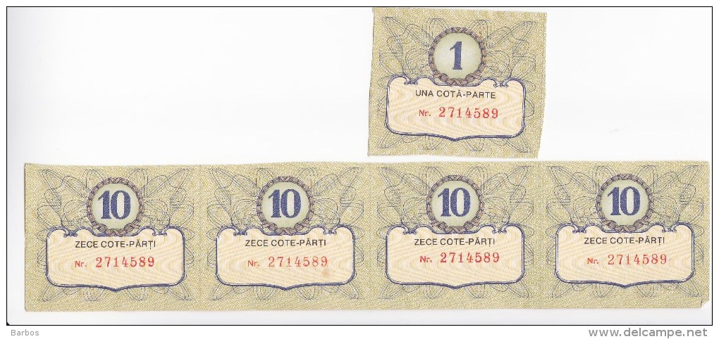 Moldova  ; Moldavie  ; Moldau  ; 1994 ; Bon-profit Privatization  Tickets - Tickets D'entrée