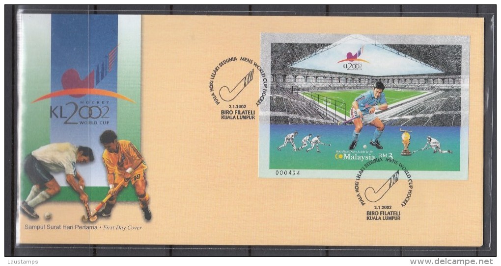 Malaysia KL 2002 Hockey World Cup Imperf S/S FDC - Rasenhockey