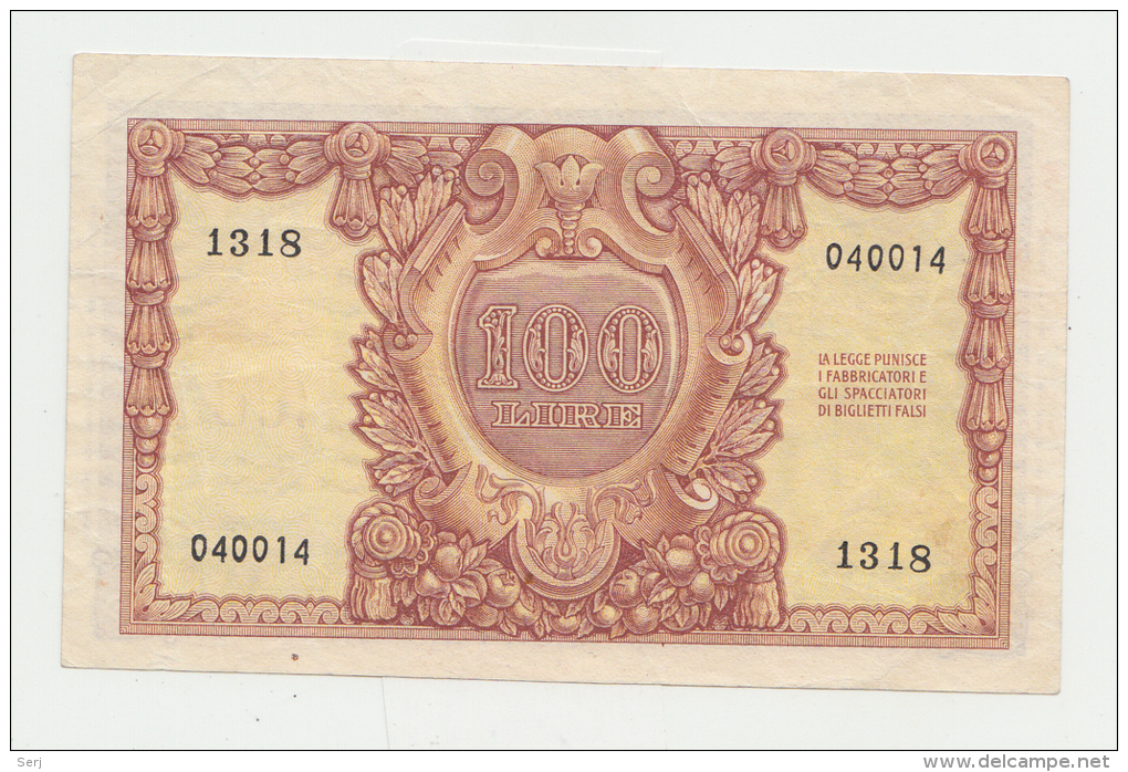 Italy 100 Lire 1951 VF++ Banknote P 92a 92 A - 100 Liras