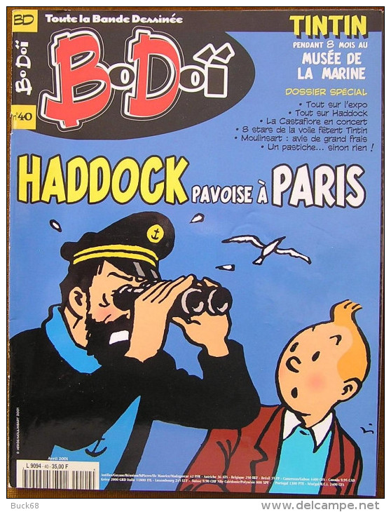 HADDOCK PAVOISE A PARIS Dans La Revue BoDoï N°40 ( HERGE TINTIN KUIFJE TIM ) - Hergé