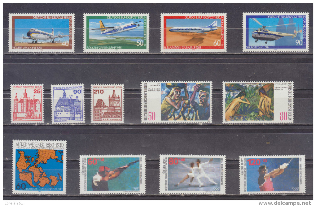 + 300  STAMPS   B.R.D. BERLIN  MNH  0,10.CENT / PIECE (+300 Euro/Michel)